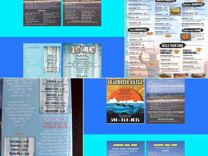 Java Joint Beachside Grill Menu