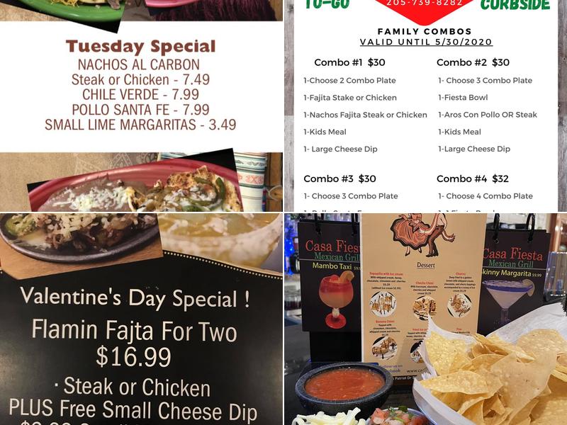 Casa Fiesta Mexican Restaurant Menu