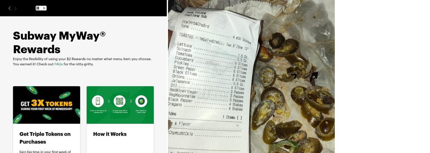 Subway Menu