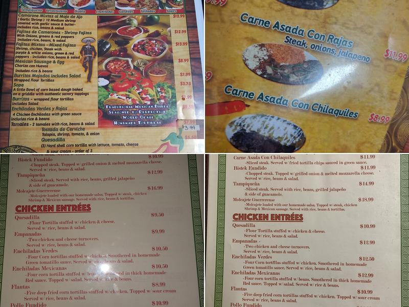 Los Dos Potrillos Mexican Restaurant Menu