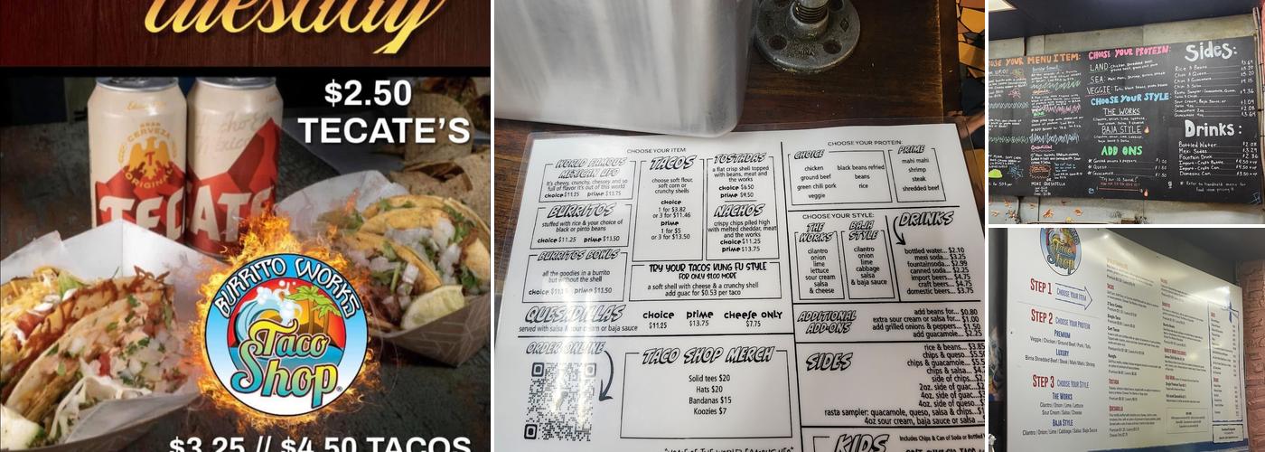 Burrito Works Taco Shop Menu