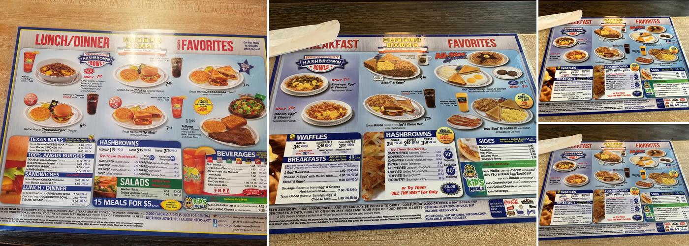 Waffle House Menu