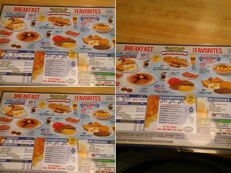 Waffle House Menu