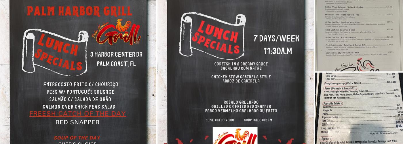 Palm Harbor Grill Menu
