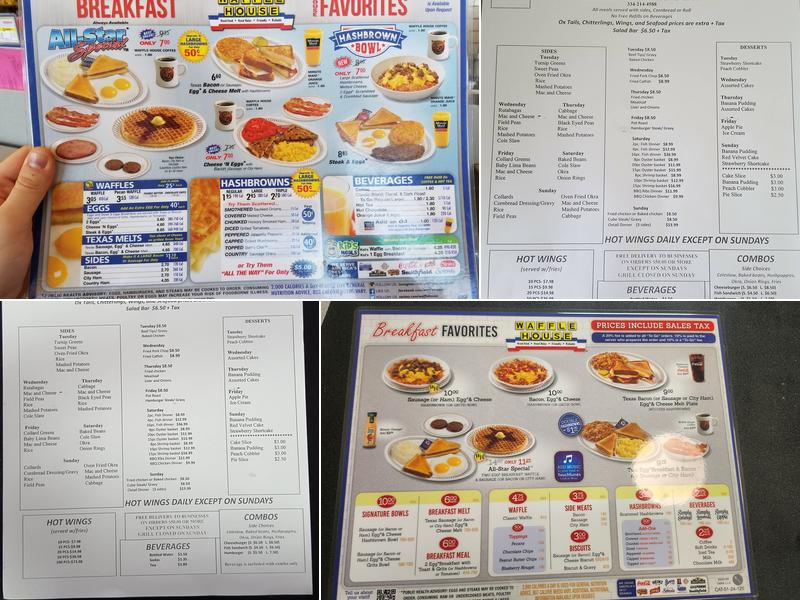 Waffle House Menu