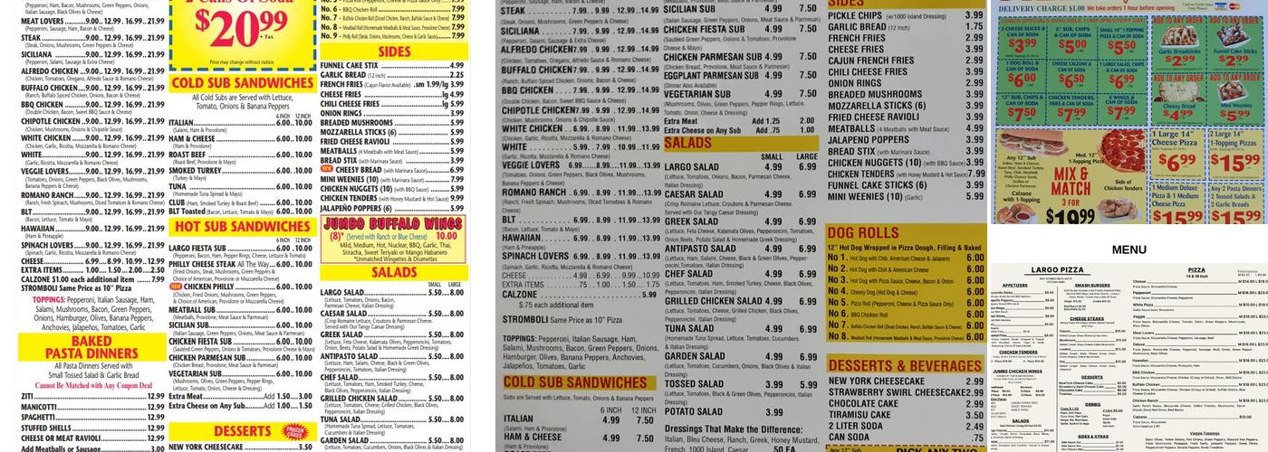 Largo Pizza Menu