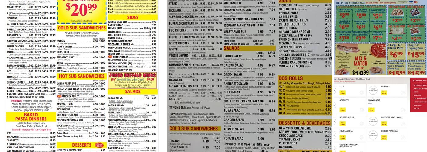 Largo Pizza Menu