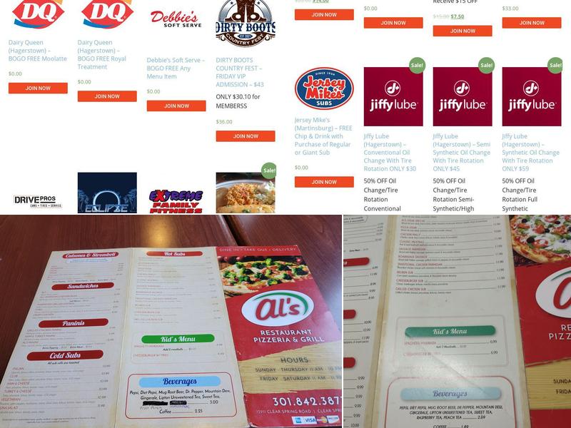 Al's Restaurant Pizzeria & Grill Menu