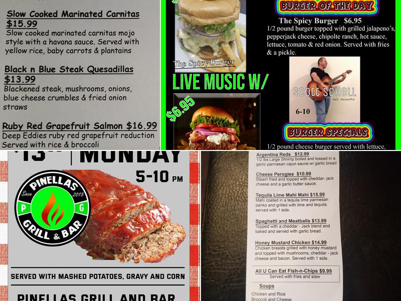 Pinellas Grill Menu
