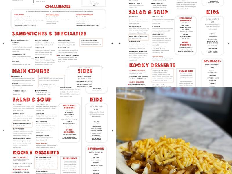 Kooky Canuck Menu