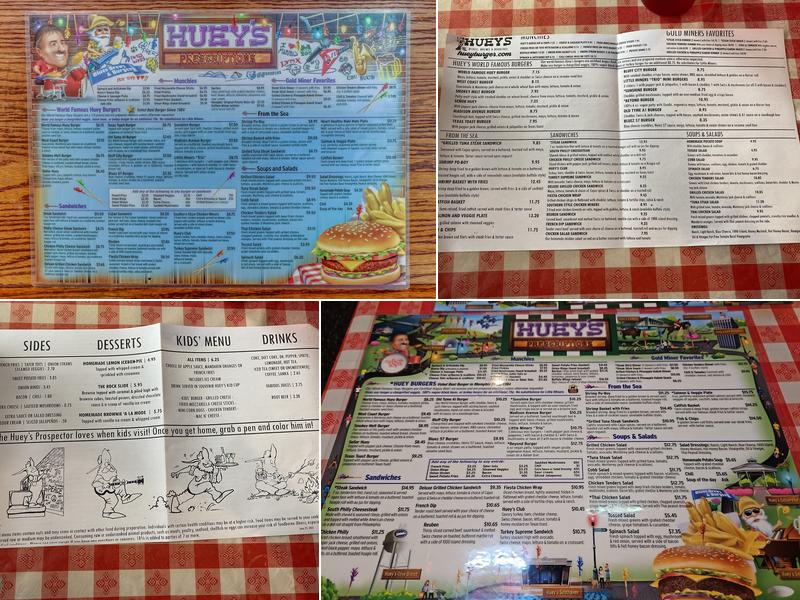 Huey's Downtown Menu