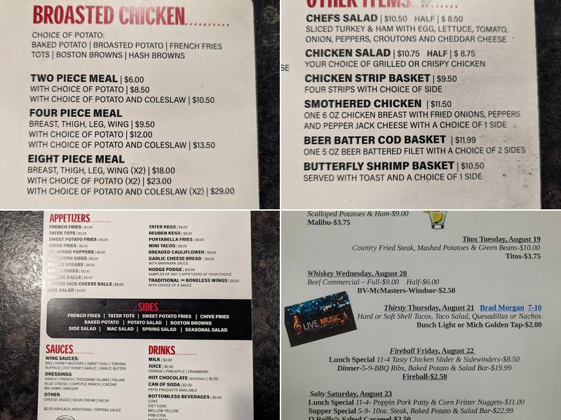 The Still Bar & Grill LLC Menu