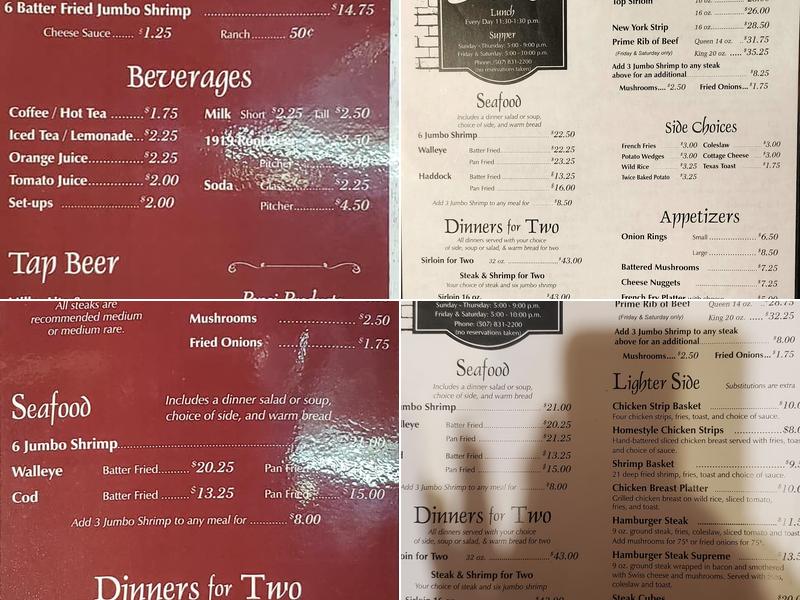 Bergen Bar & Grill Menu