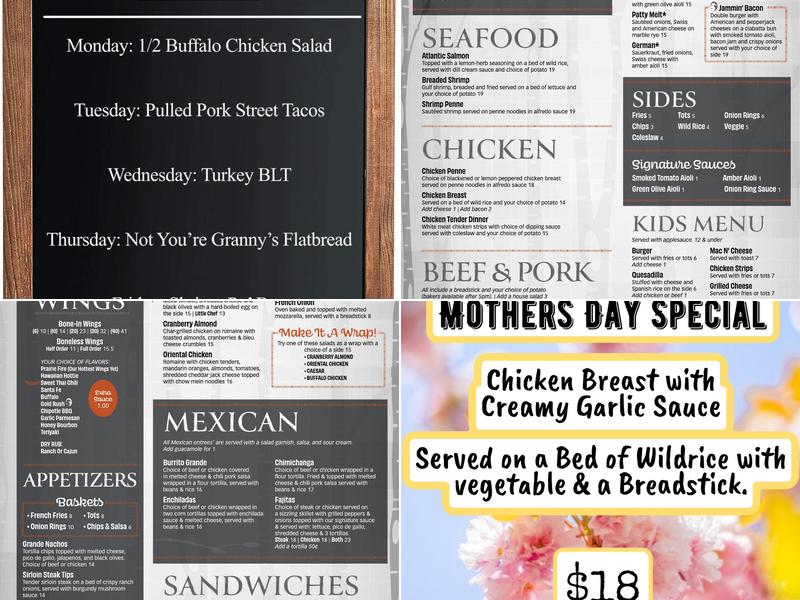 Duffy's Bar & Grill Menu