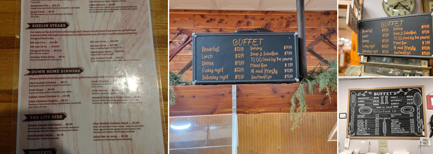 Ole Sawmill Cafe Menu