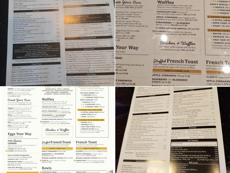 Keke's Breakfast Cafe Menu