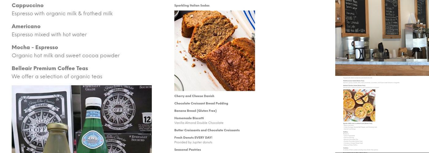 Belleair Coffee Company & Roastery Menu