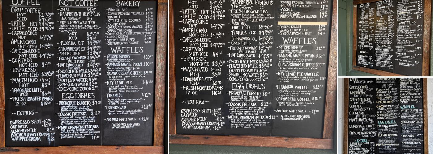 Café Vino Tinto Menu