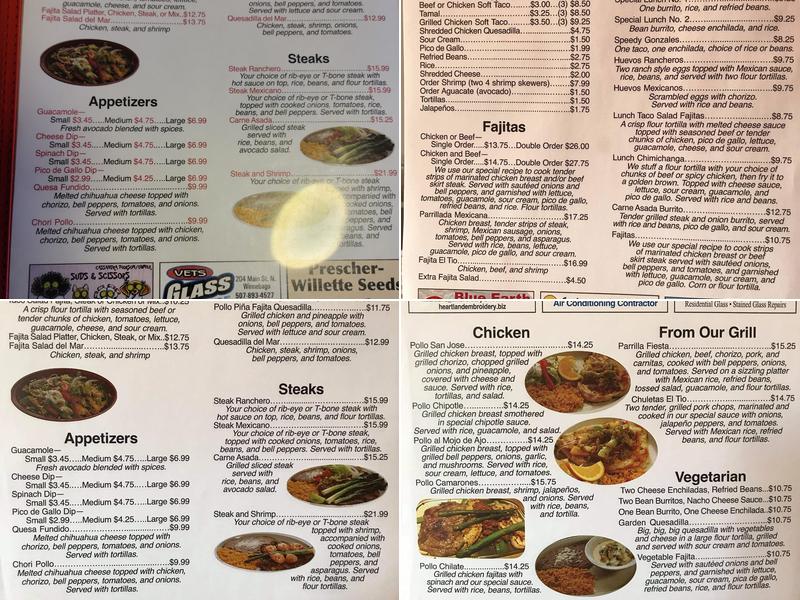 El Tio Restaurant Menu