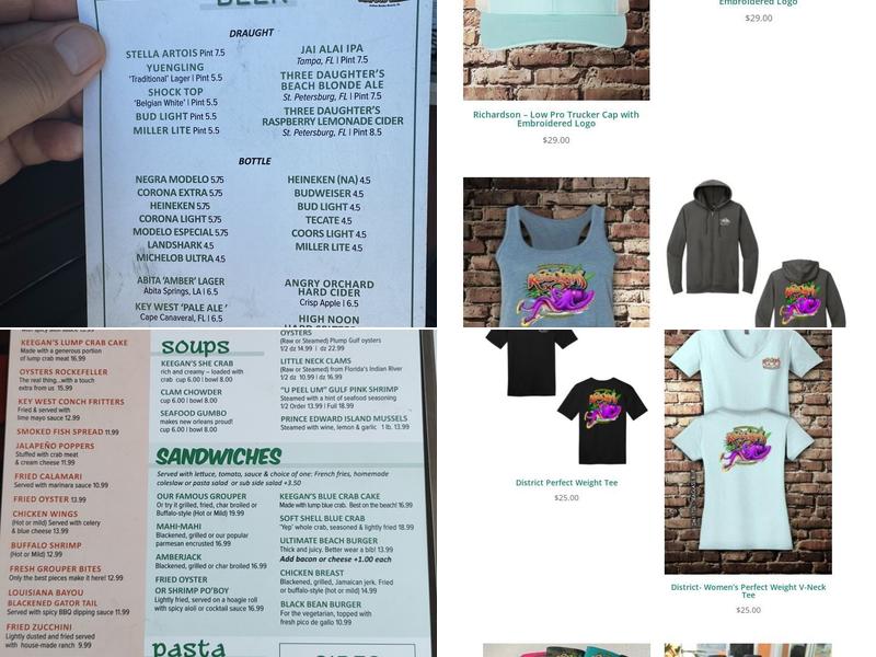 Keegan's Seafood Grille Menu