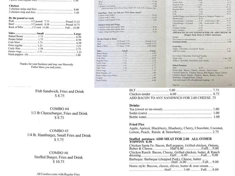 Triple Cross BBQ & More Menu