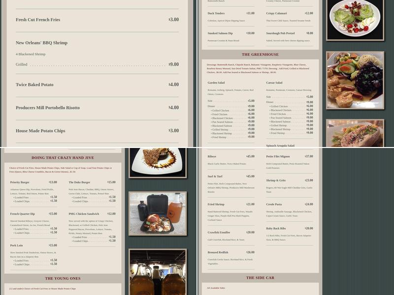 Postmasters Grill Menu