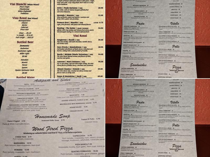 Amici Italian Eatery Menu