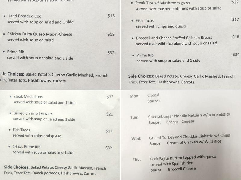 Maggie J's Restaurant & Bar Menu