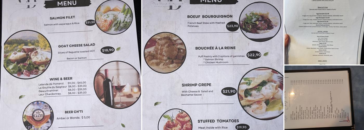 Chez David Menu