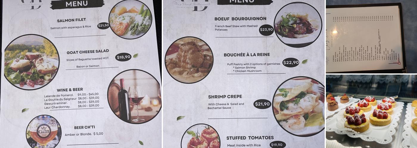 Chez David Menu