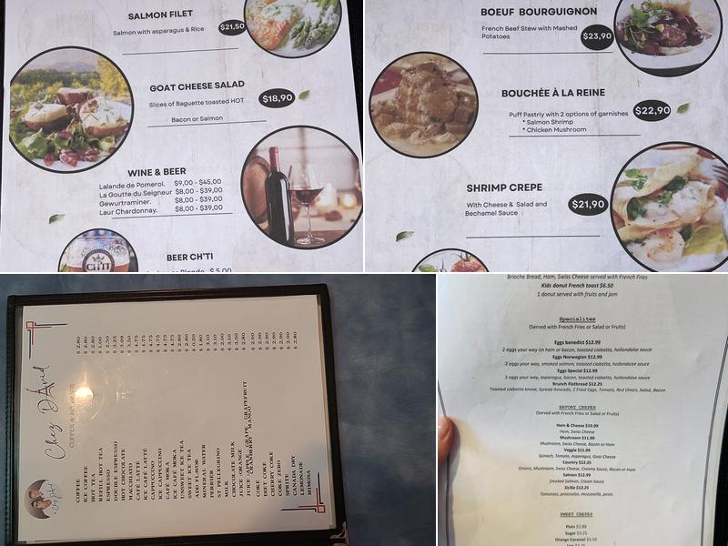 Chez David Menu