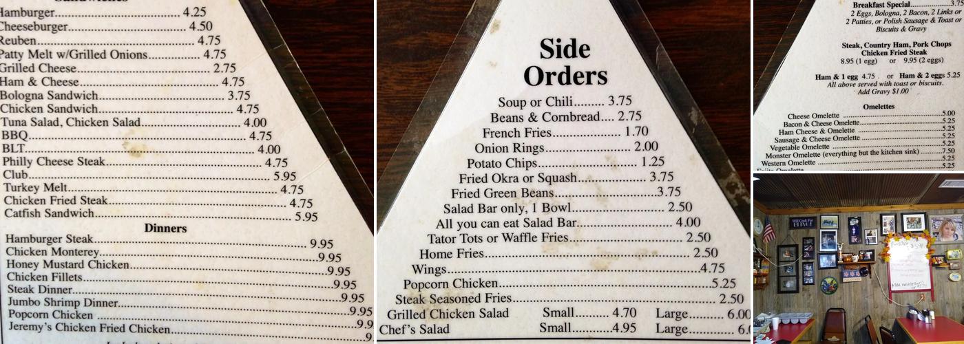 Triangle Cafe Menu
