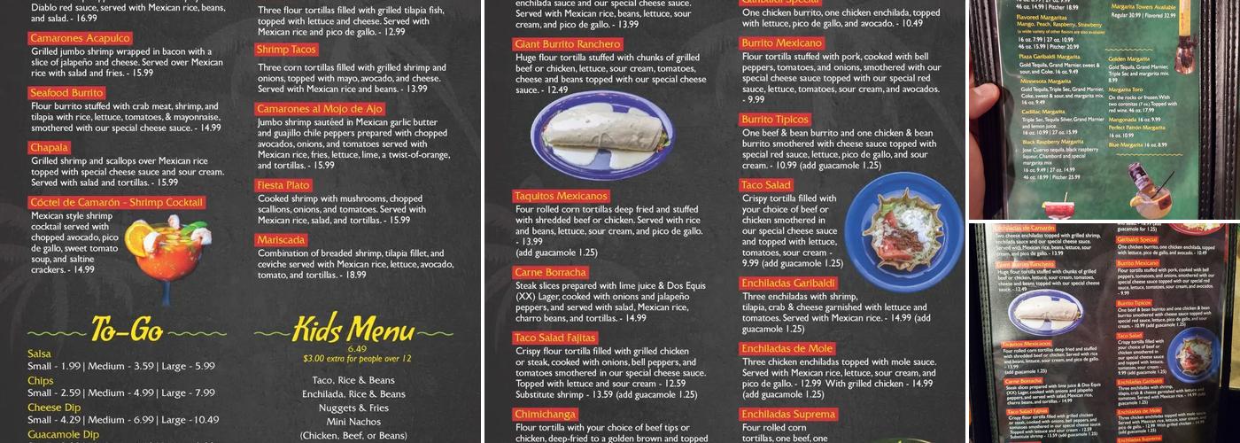 Plaza Garibaldi Menu