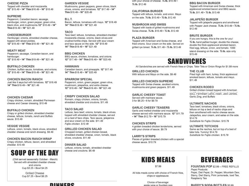Searles Bar & Grill Menu