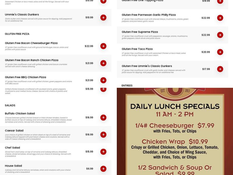 Ummie's Menu
