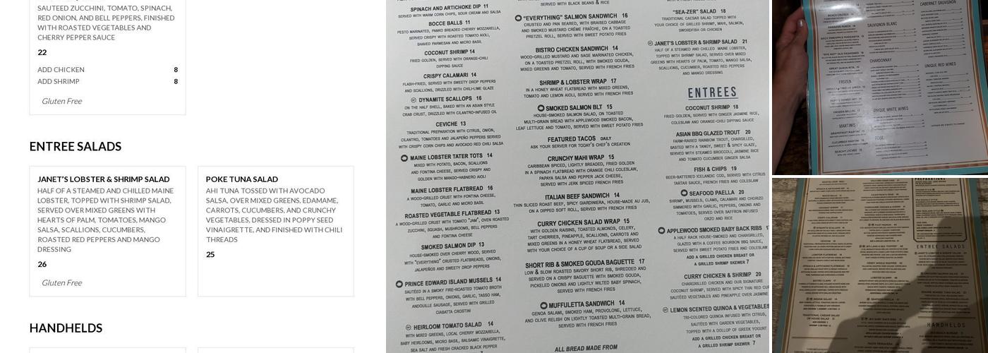 JB's on the Beach Menu