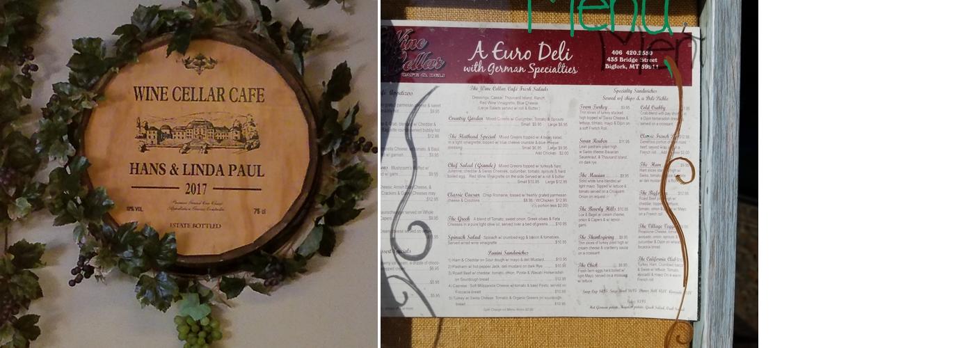 Wine Cellar - Cafe & Deli Menu