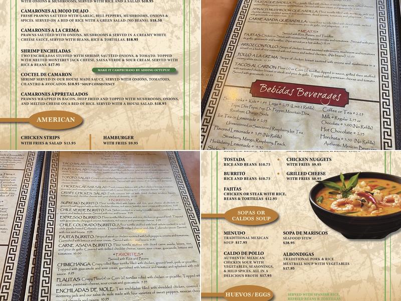 Casa Mexico Menu