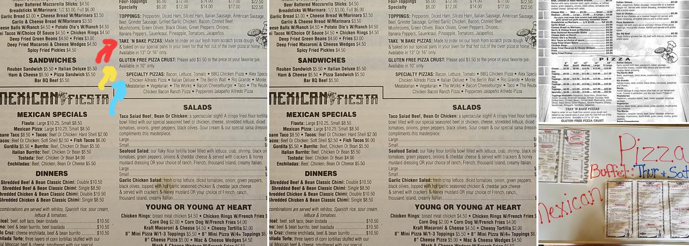 Premier Pizza Menu