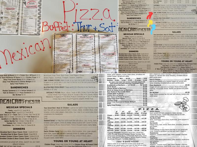 Premier Pizza Menu