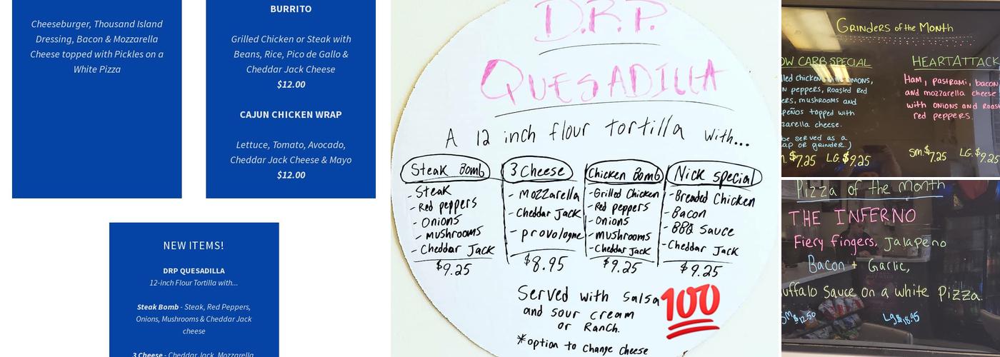 Deep River Pizza Menu