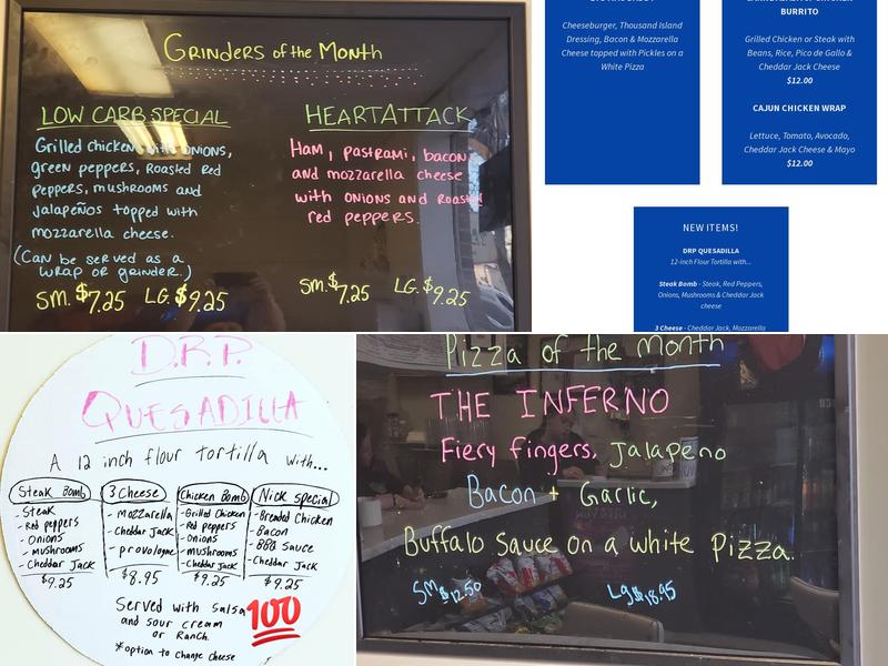 Deep River Pizza Menu