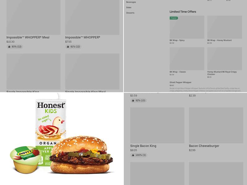 Burger King Menu