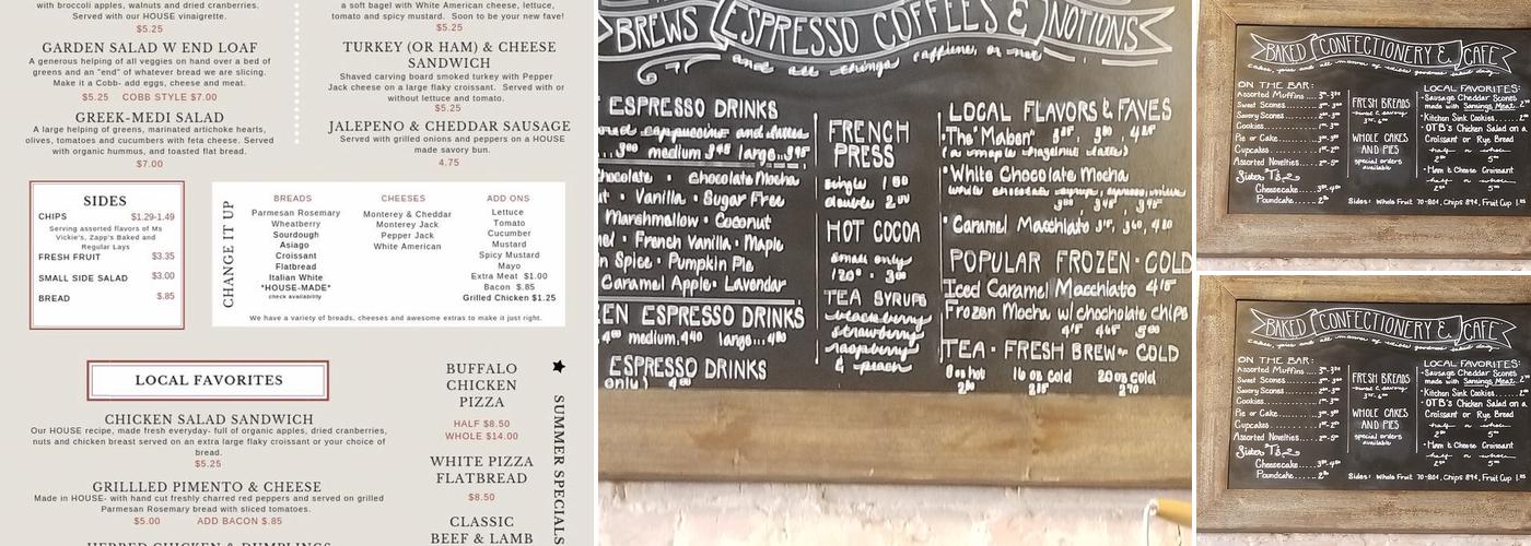 Olde Town Bakery Menu