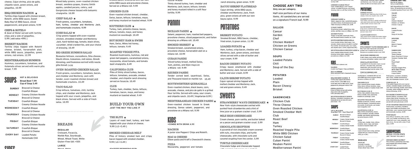 Sweet Peppers Deli Menu