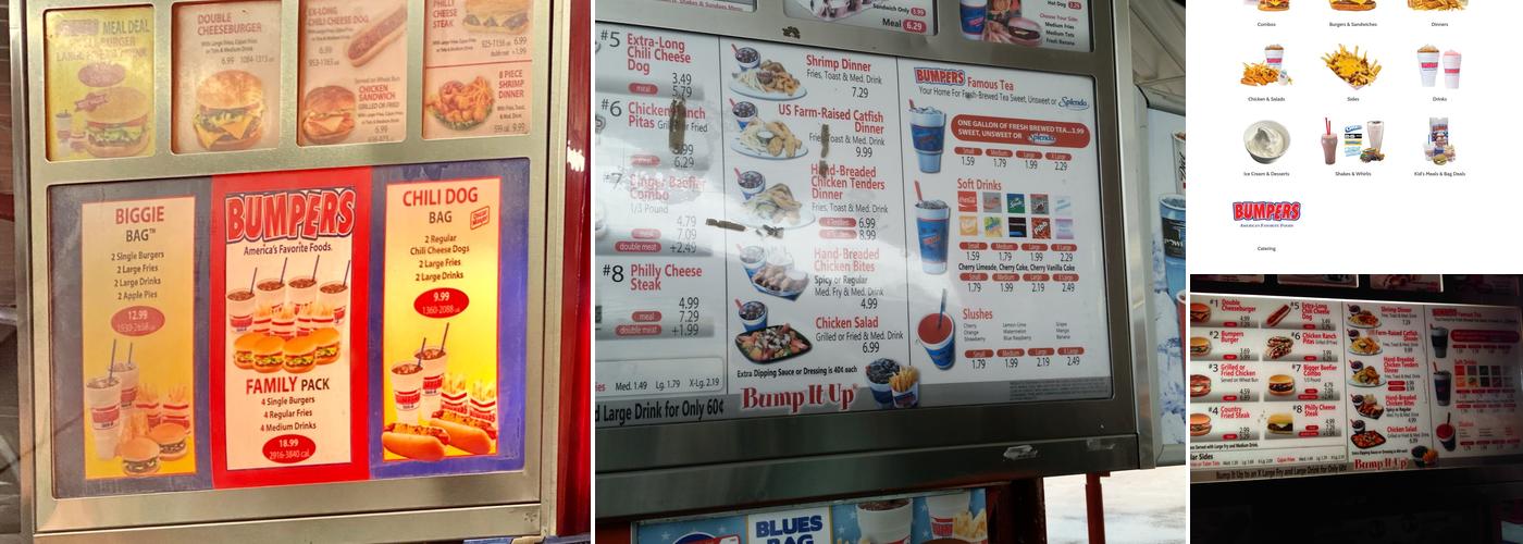 Bumpers Drive-In of America Menu