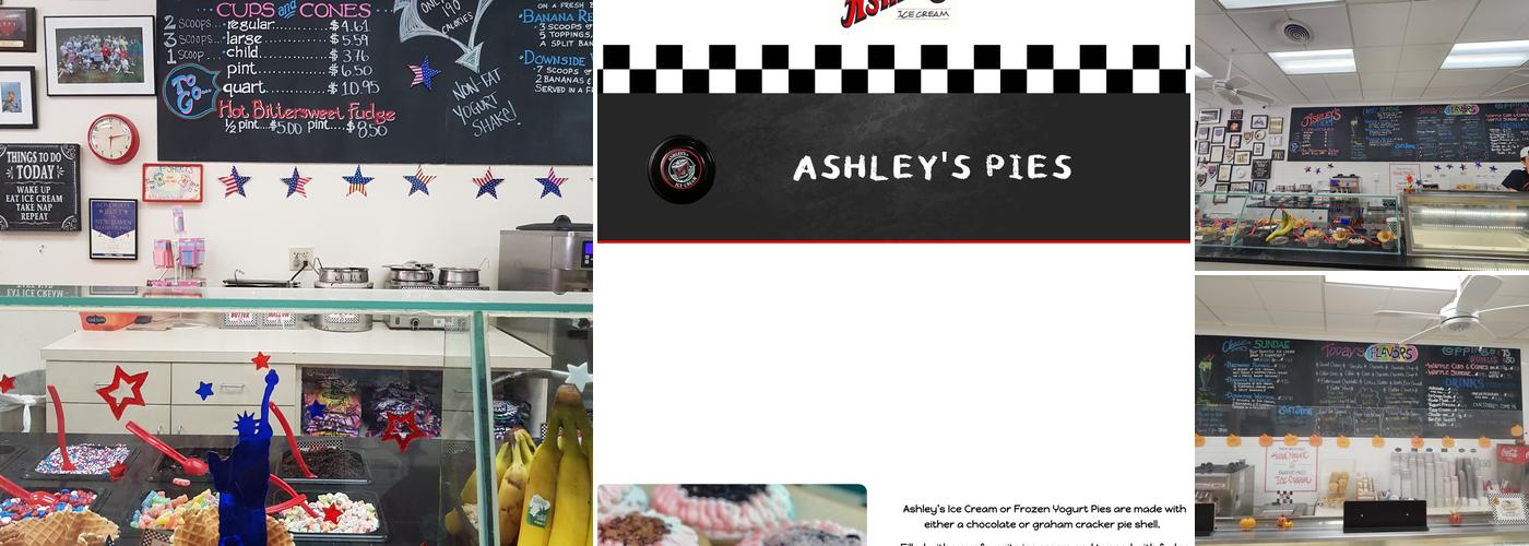 Ashley's Ice Cream Menu