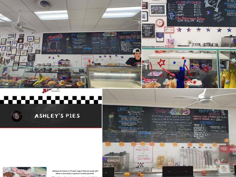 Ashley's Ice Cream Menu