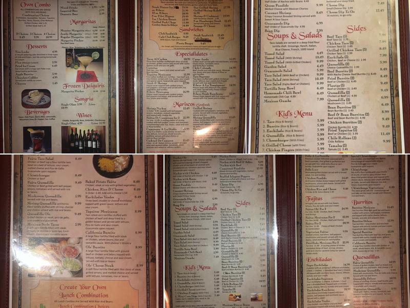 Café Olé Restaurant & Cantina Menu