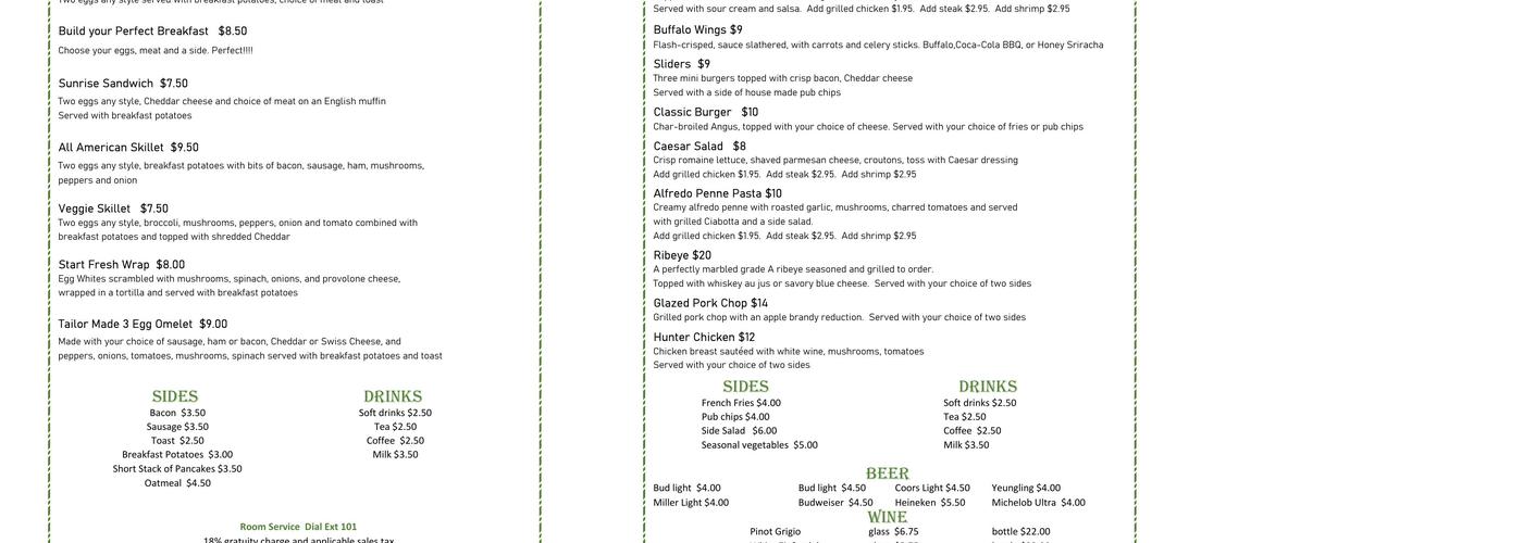 Kem's Restaurant and Lounge Menu